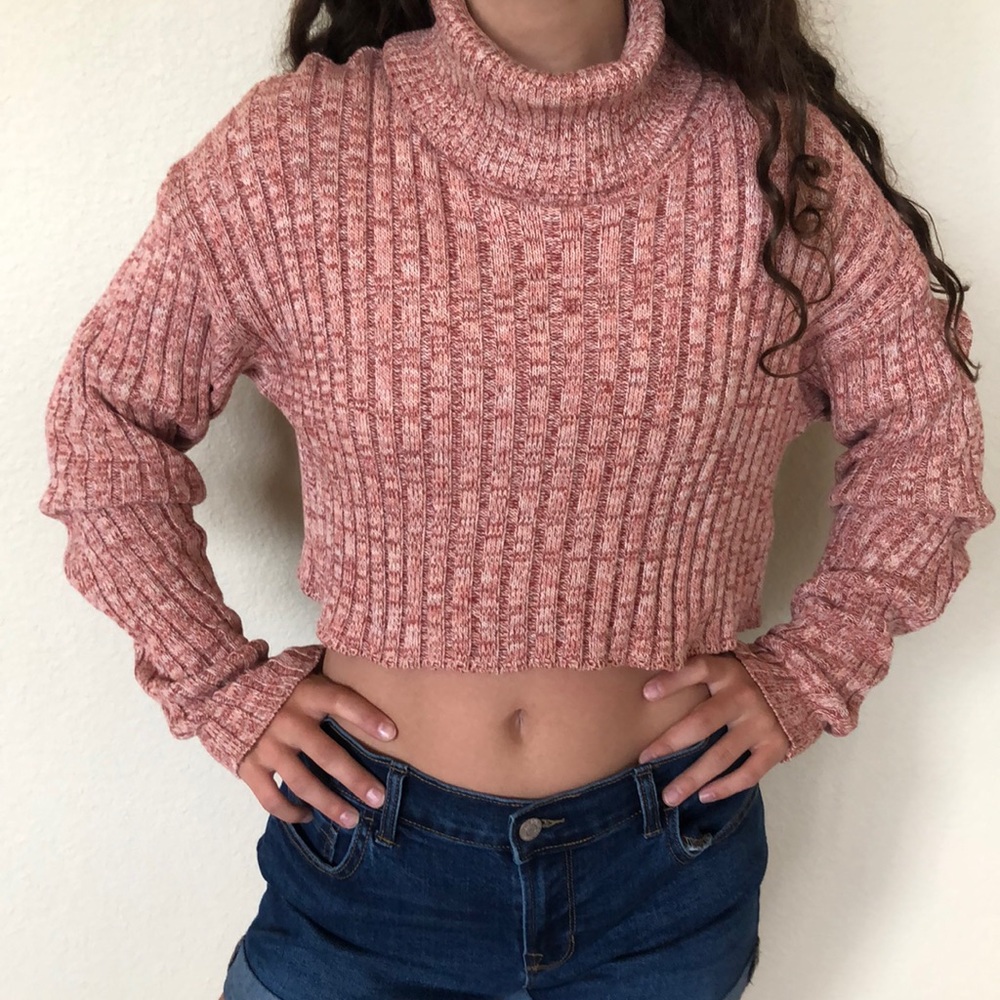 cropped turtle neck sweater from forever21